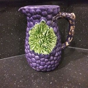 Vintage Jay Willfred Andrea Large Ceramic Grape Pitcher